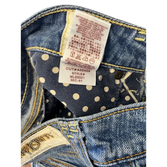 Taverniti So Janis Jeans Womens 27 Embellished Distressed Low Rise - Picture 6 of 13